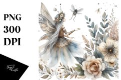 Gothic Fairy in Watercolor, Transparent PNG Product Image 1