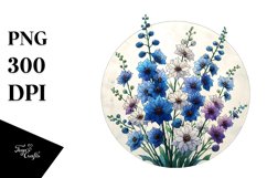 Colorful Stained Delphinium Product Image 1