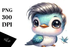 Cute Baby Hummingbird PNG Product Image 1