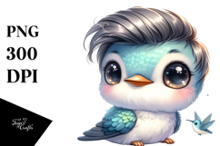 Cute Baby Hummingbird PNG Product Image 1