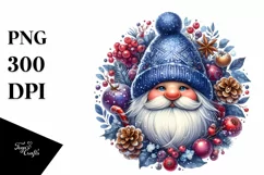 Detailed Vibrant Winter Gnome PNG Product Image 1