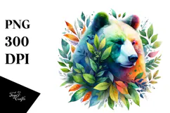 Vibrant Watercolor Bear Frame, 20 oz Tumbler Product Image 1