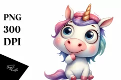 Funny Unicorn Expressive Unicorn PNG Product Image 1
