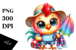 Goofy Baby Rooster Summer PNG Product Image 1