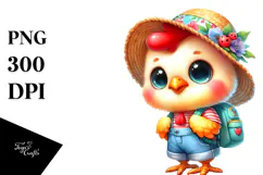 Goofy Baby Rooster Summer PNG Product Image 1