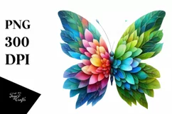 Abstract Vibrant Butterfly Made of , PNG Product Image 3
