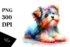 Cute Christmas Yorkipoo, Transparent PNG Product Image 1
