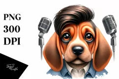 Funny Baby Bloodhound Pop Singer | Sublimation Clipart Product Image 3