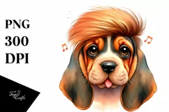 Funny Baby Bloodhound Pop Singer | Sublimation Clipart Product Image 3