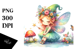 Colorful Watercolor Fairy, Transparent PNG Product Image 1