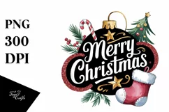 Retro Santa Believe Clipart PNG Product Image 5