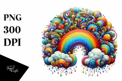 Colorful Vibrant Rainbow Bouquet | Sublimation | Clipart Product Image 3