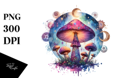 Magical Celestial Mushroom Tarot, PNG File Product Image 1