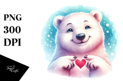 Cute Polar Bear Portrait, Transparent PNG Product Image 1