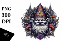 detailed Gothic Gnome | Watercolor Clipart Product Image 3