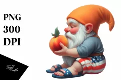 Cute Gnome Beach Wear with Peach Clipart Product Image 3