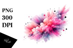 Colorful Pinkish Watercolor Particles | Clipart Product Image 3