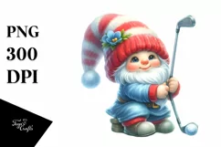 Cute Baby Gnome Golf Pastel | Sublimation | Clipart Product Image 3