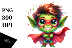 Grinning Ghost with Superhero Cape, Transparent PNG Product Image 1
