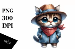 Watercolor Baby Cat | Big Eyes | Hat Bandana Product Image 1