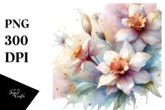 Colorful Splash, Glossy Flowers | Clipart Product Image 3