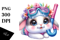 Smiling Baby Bunny PNG Product Image 1