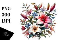 Painted Lilies, Transparent PNG Product Image 1