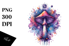 Magical Celestial Mushroom Tarot, Centered Splash JPEG Product Image 1