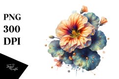 Watercolor Nasturtium Clipart Product Image 1