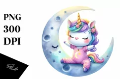 Cute Baby Unicorn Yoga Instructor | Clipart Product Image 1