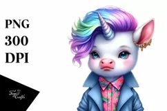 Cute Baby Unicorn Model PNG Product Image 3