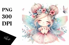 Whimsical Fairy Watercolor PNG Product Image 1
