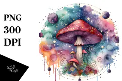 Magical Celestial Mushroom Tarot, Transparent PNG Product Image 1