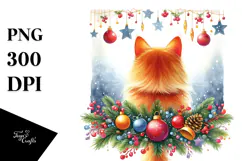 Cute Christmas Cat, High-Quality PNG Product Image 1