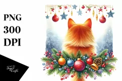 Cute Christmas Cat, High-Quality PNG Product Image 3