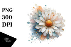 Abstract Daisy Watercolor Splash Product Image 1