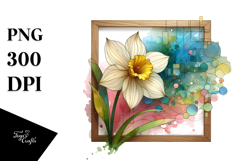 Abstract Stained Daffodil, PNG Product Image 1