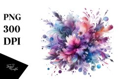 Colorful Purple Watercolor Splash Product Image 1