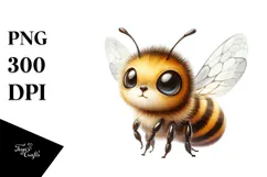 Baby Bee with Big Eyes, PNG Product Image 1