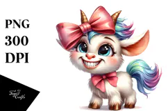 Baby Bow Funny Goat Goofy Teeth Poney Product Image 1