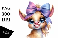Funny Pony and Goat Cartoon Clip Art Product Image 3