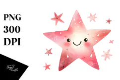 Whimsical Pinkish Star PNG Product Image 1