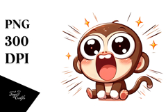 Goofy Cartoon Monkey PNG Product Image 1