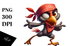 Goofy Bird with Winking Eye PNG Product Image 1
