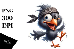 Goofy Bandana Bird PNG Product Image 1