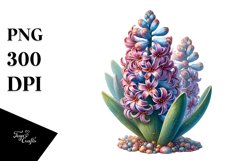 Wooden Stained Hyacinth Sticker Clipart Product Image 1