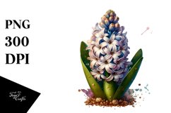 Wooden Stained Hyacinth Sticker Clipart Product Image 3