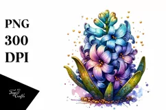 Wooden Stained Hyacinth Sticker Clipart Product Image 1