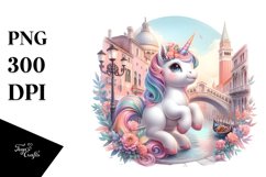 Colorful Baby Unicorn Italian Street PNG Product Image 3