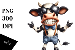 Cow Sunglasses Big Eyes Confused Goofy Smile Product Image 1